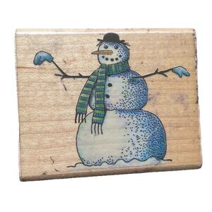 Charles Wysocki Americana Snowman Rubber Stamp Rubber Stampede 708-E Winter Folk